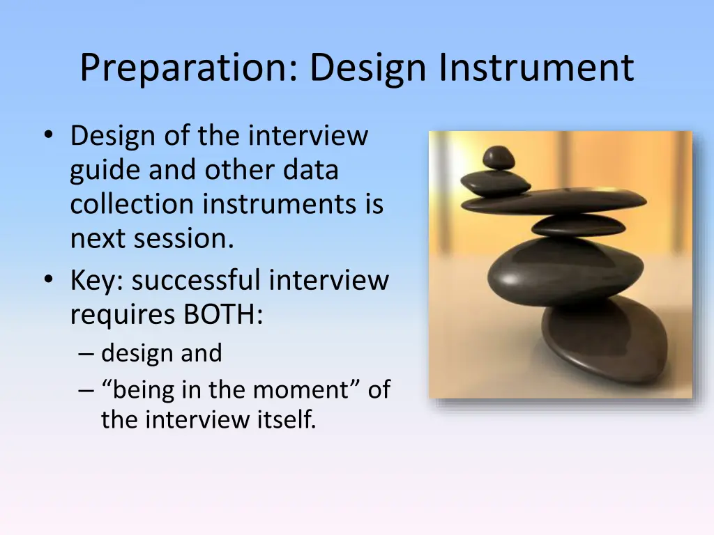 preparation design instrument