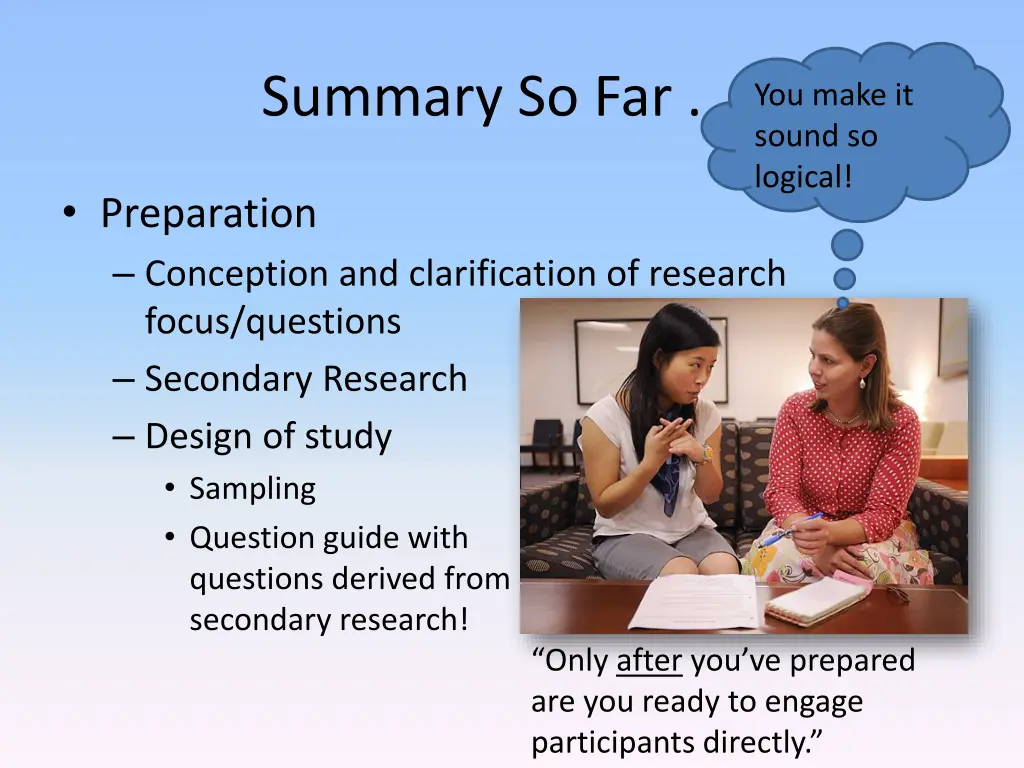 summary so far