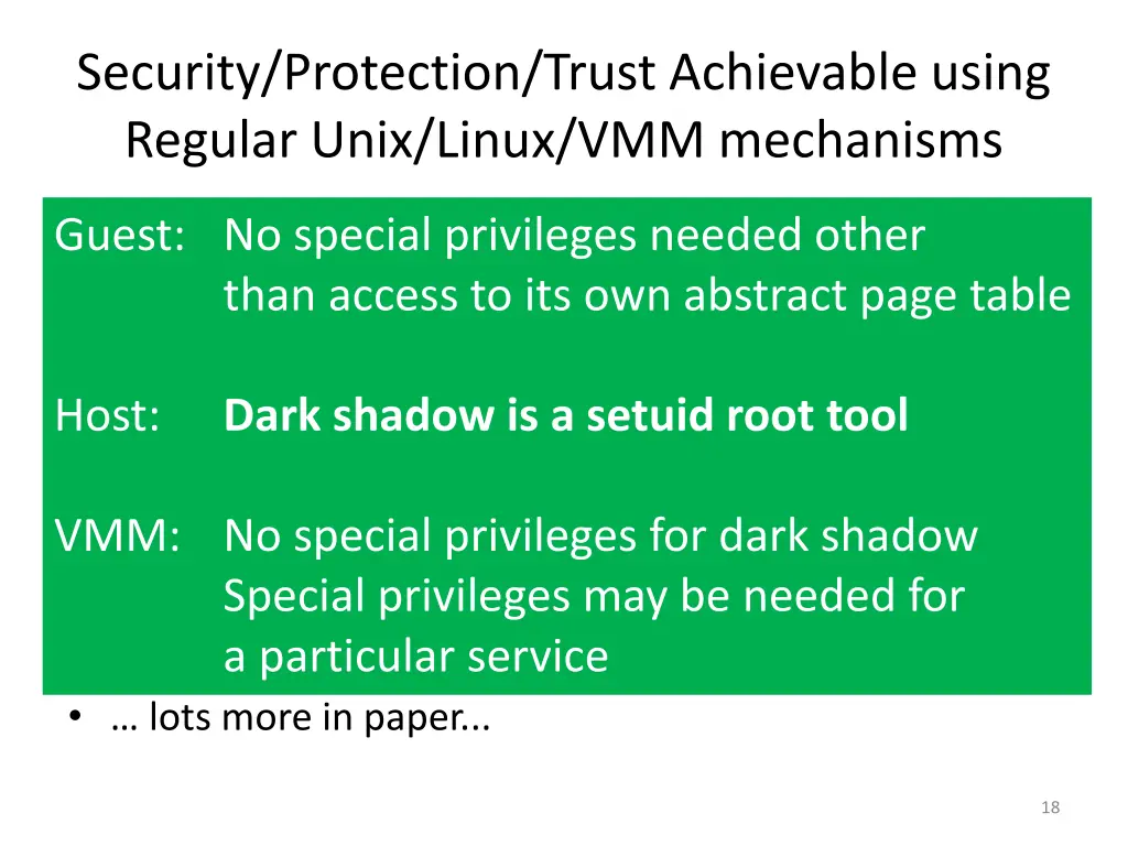 security protection trust achievable using