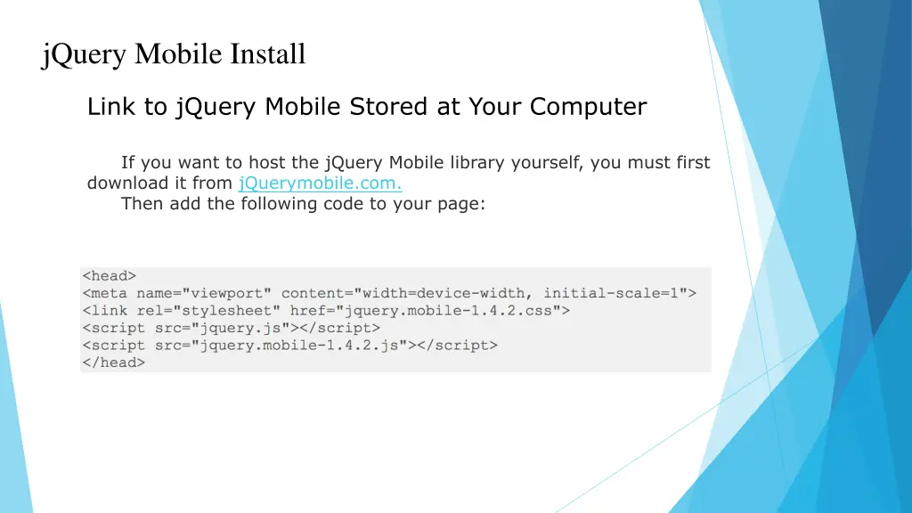 jquery mobile install 1