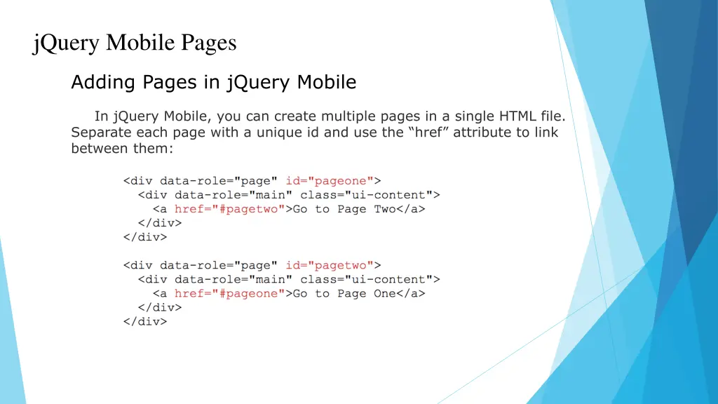 jquery mobile pages 1