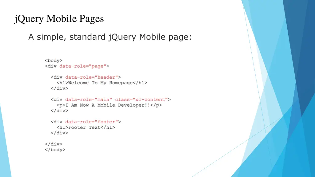 jquery mobile pages