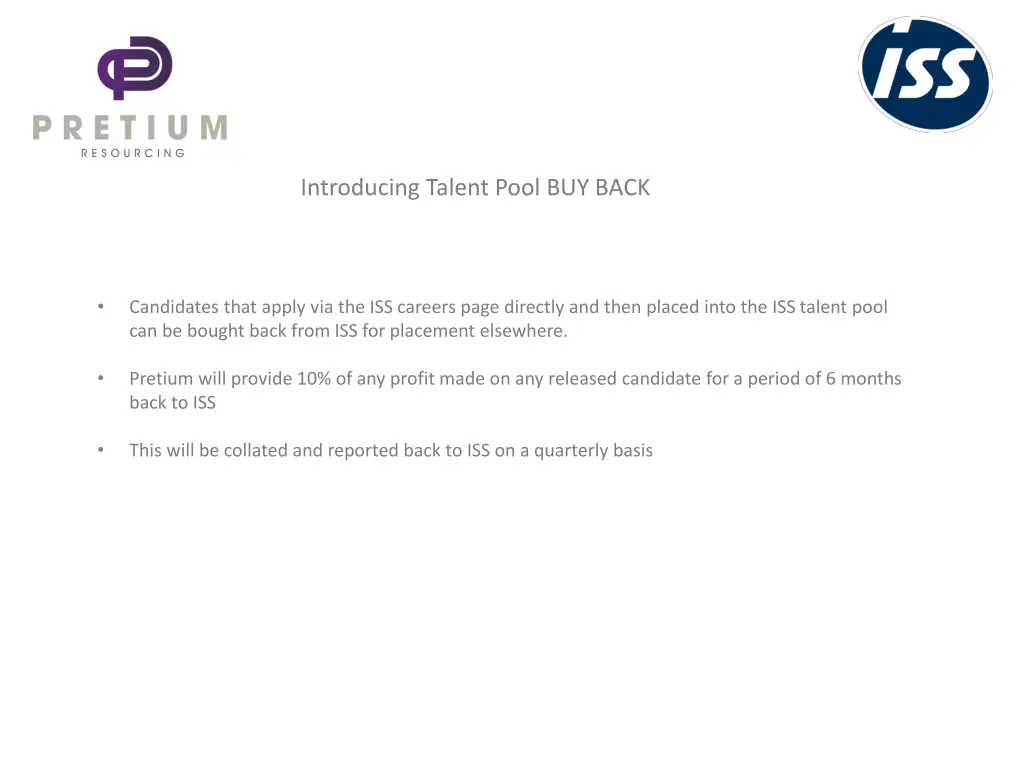 introducing talent pool buy back