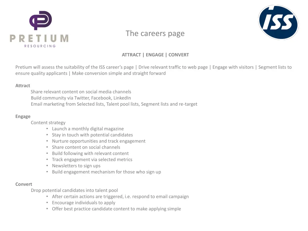the careers page