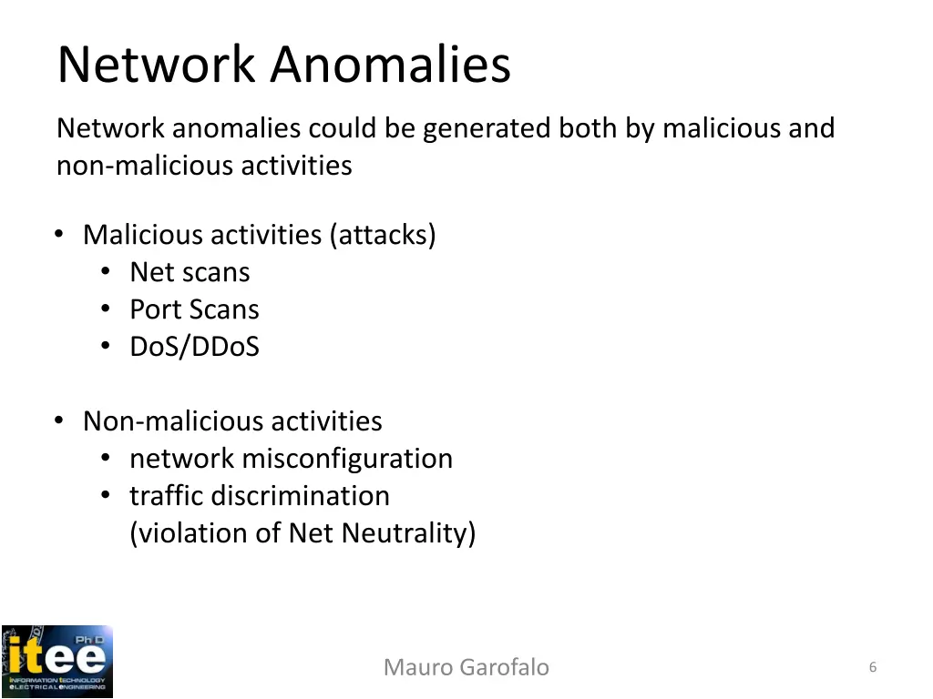 network anomalies