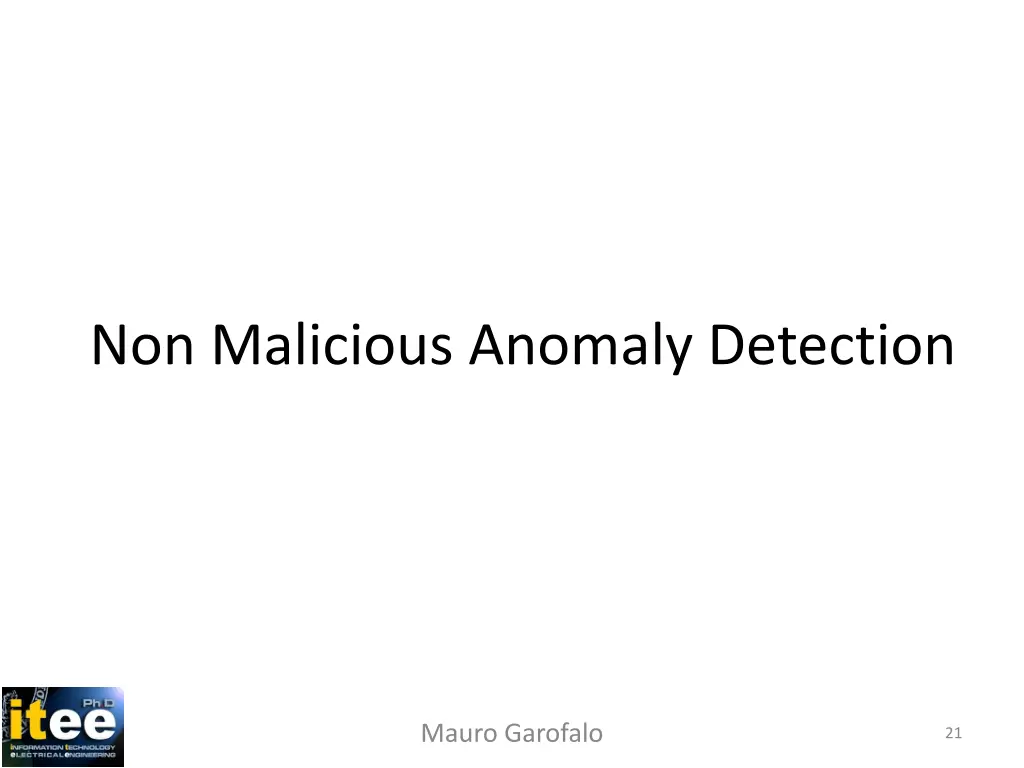 non malicious anomaly detection 1