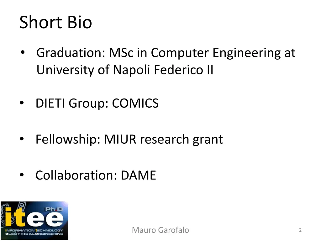 short bio