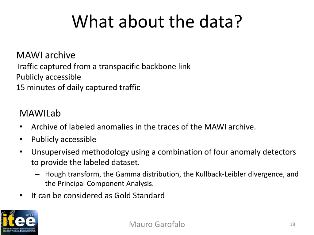 what about the data