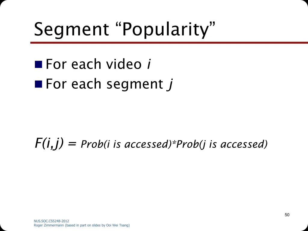 segment popularity