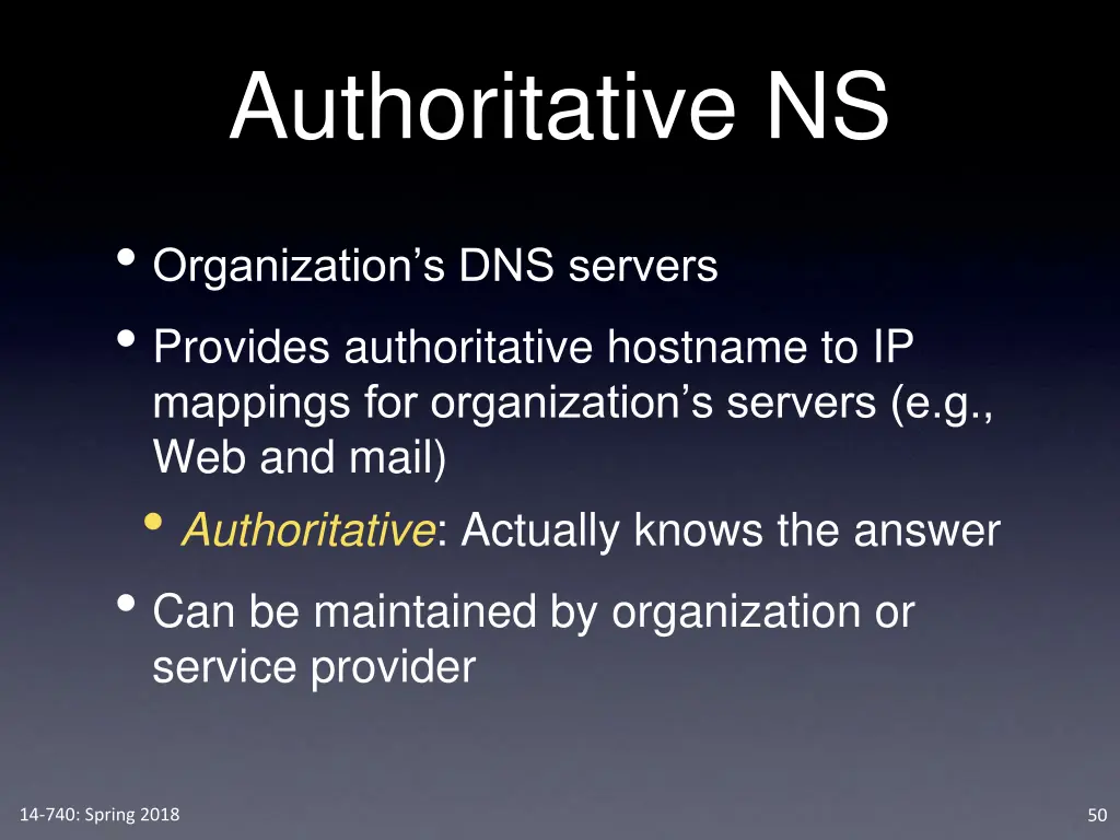 authoritative ns