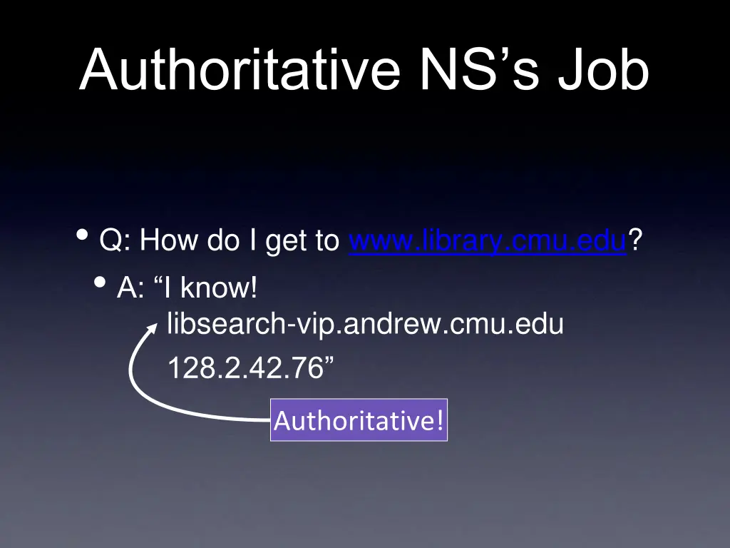 authoritative ns s job