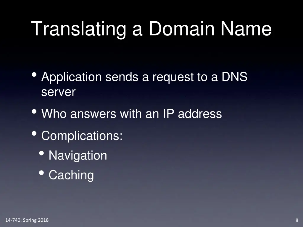 translating a domain name