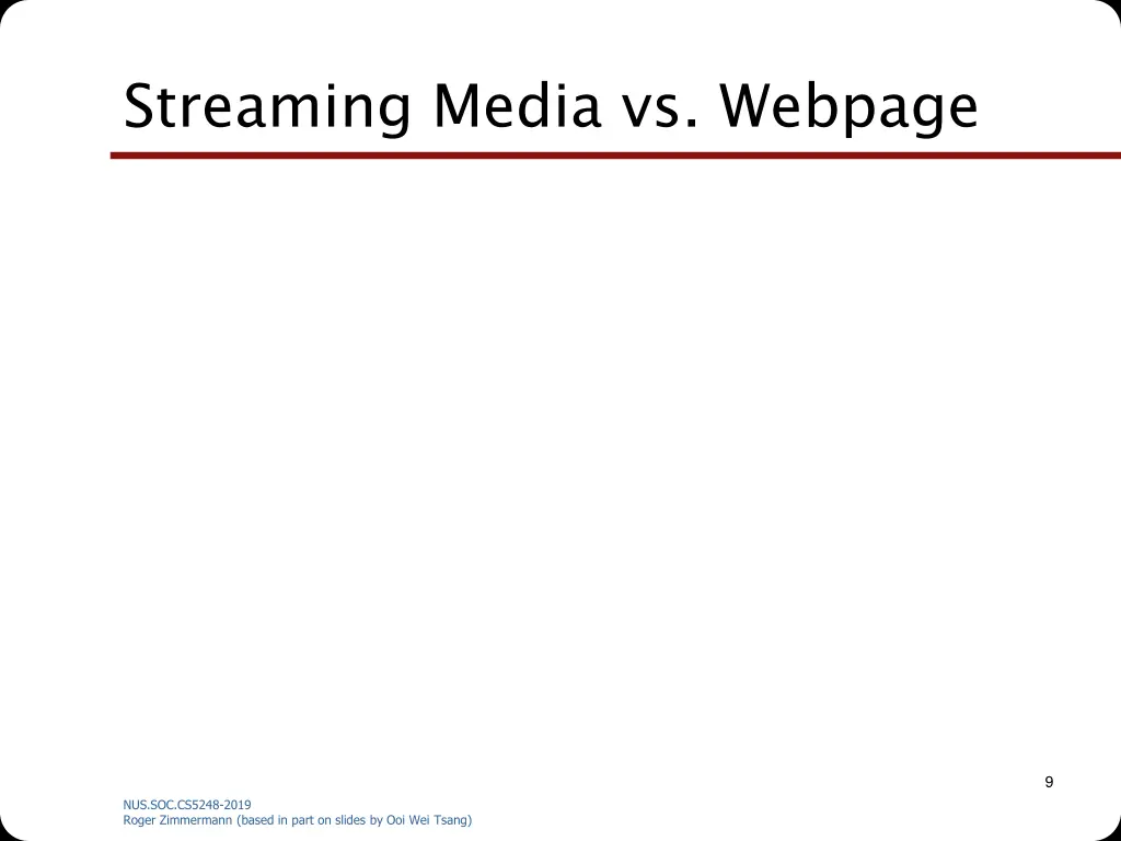 streaming media vs webpage