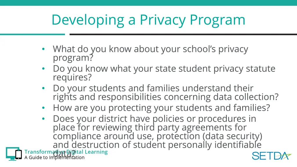 developing a privacy program