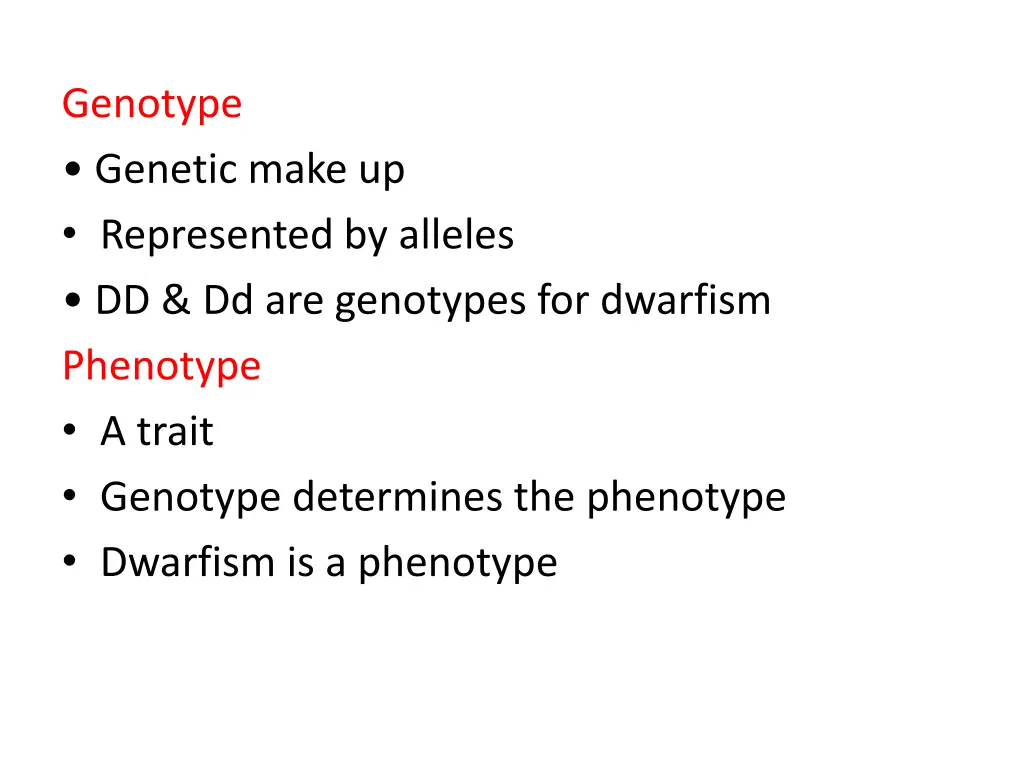 genotype genetic make up represented by alleles