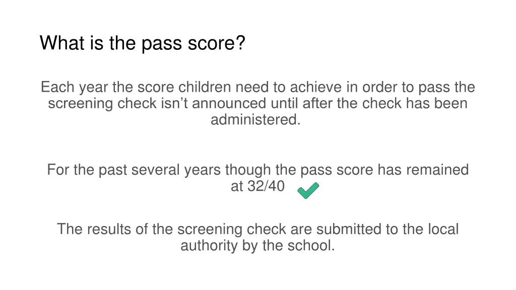 what is the pass score