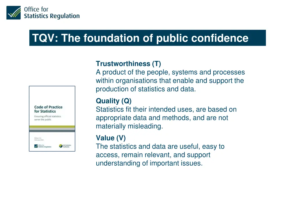 tqv the foundation of public confidence