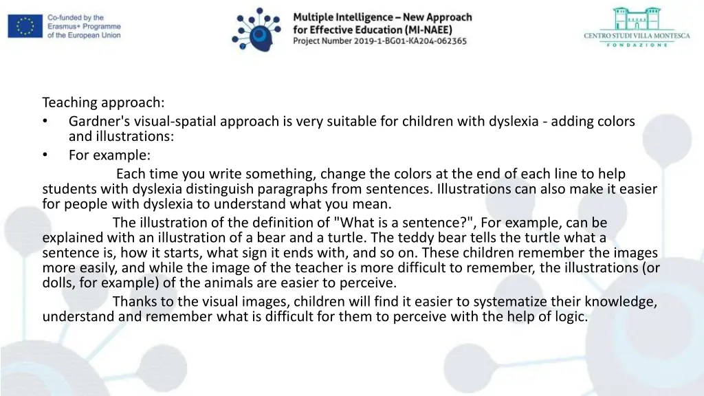 teaching approach gardner s visual spatial