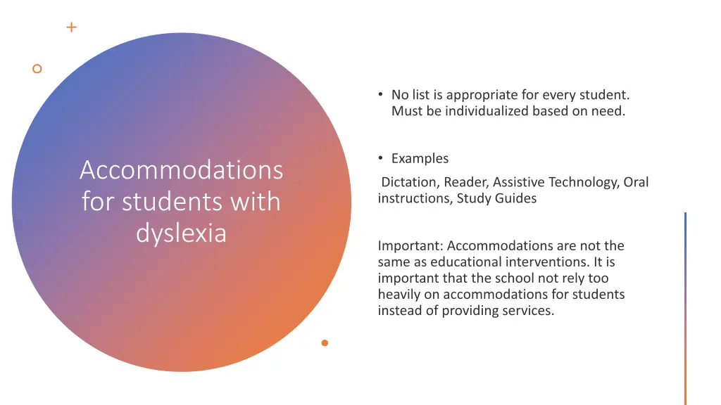 accommodations for students with dyslexia
