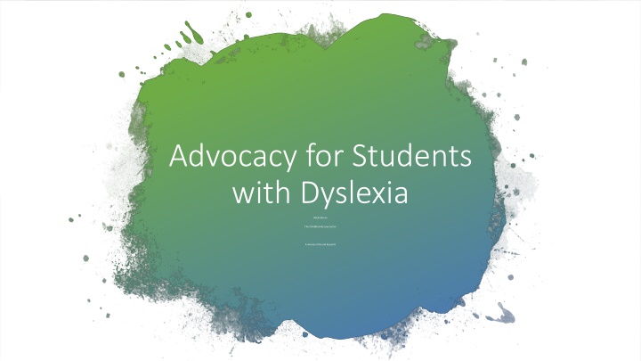 advocacy for students with dyslexia