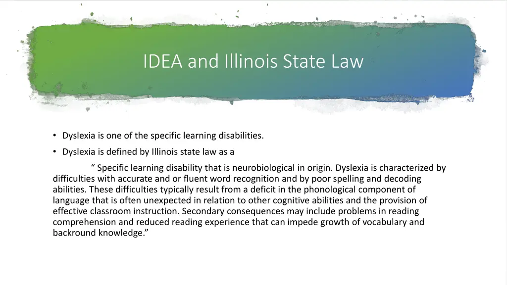 idea and illinois state law