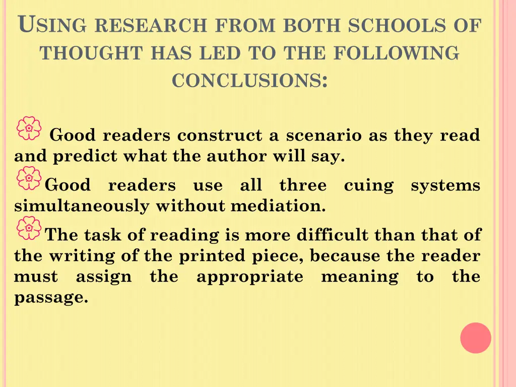 u sing research from both schools of thought