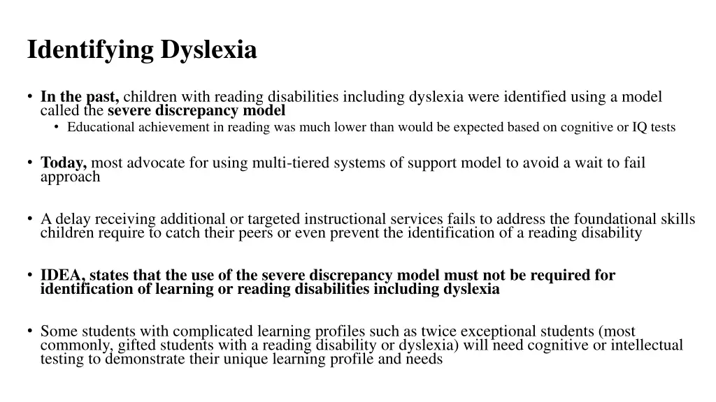 identifying dyslexia