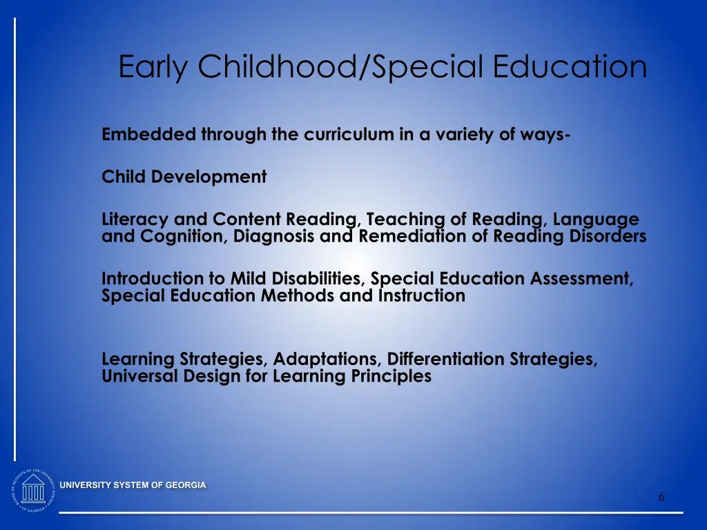 early childhood special education