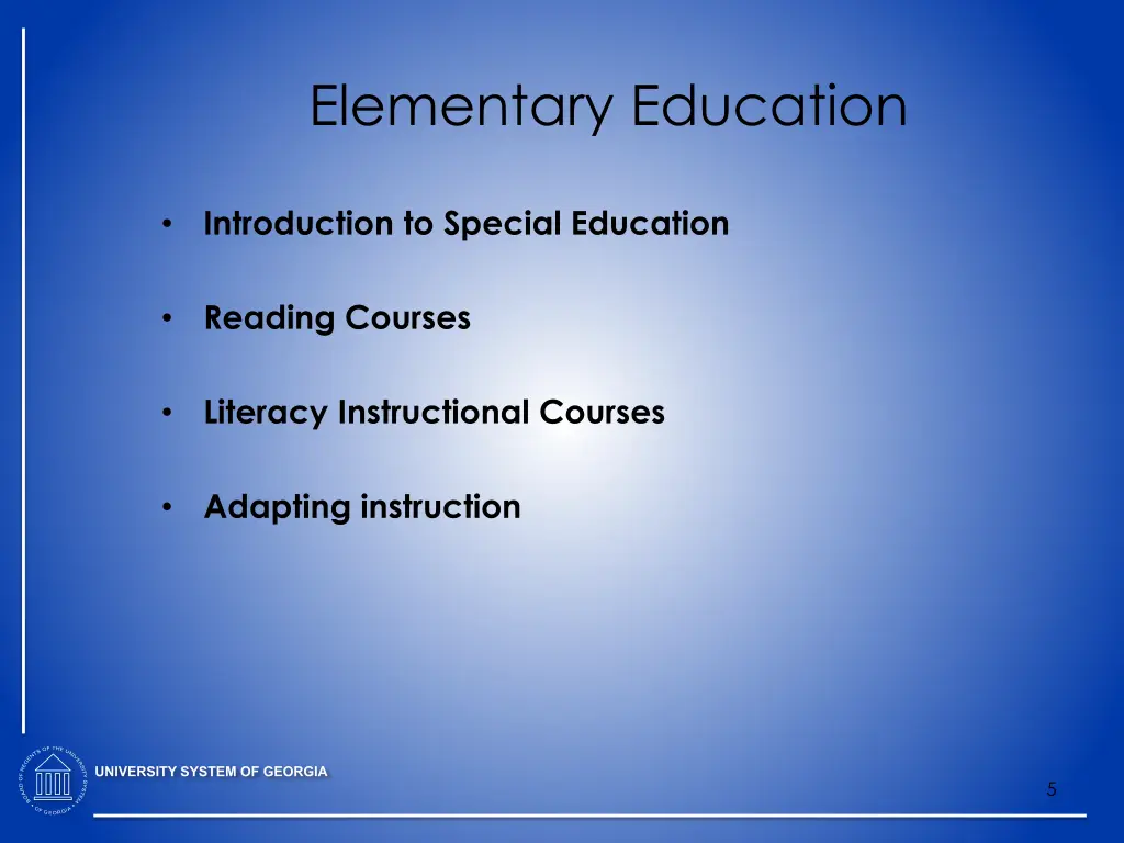 elementary education