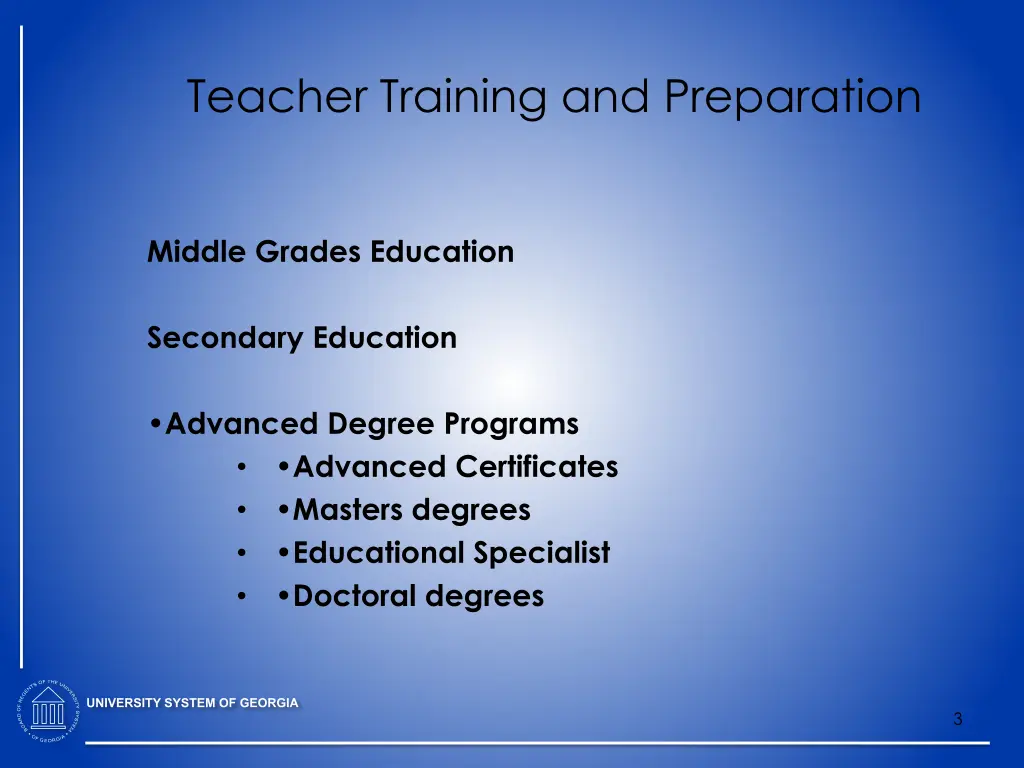 teacher training and preparation