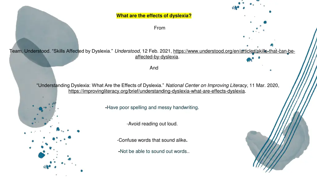 what are the effects of dyslexia