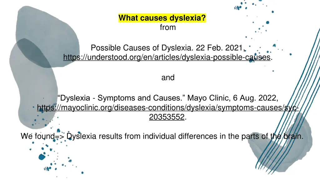 what causes dyslexia from