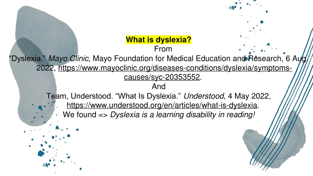 what is dyslexia from