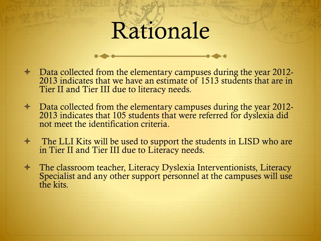 rationale