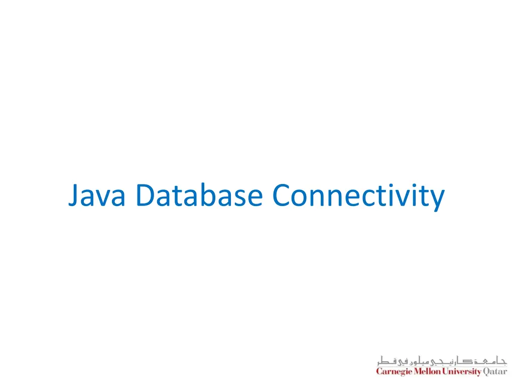 java database connectivity