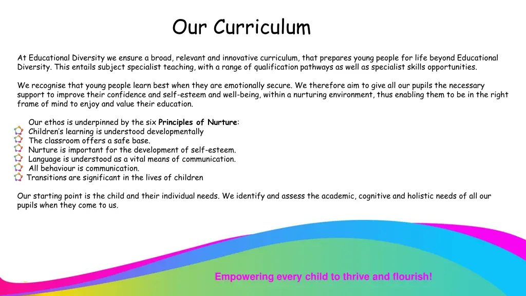 our curriculum