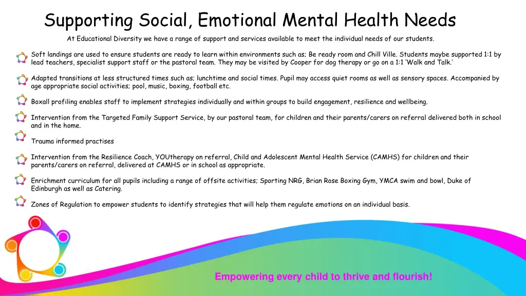 supporting social emotional mental health needs