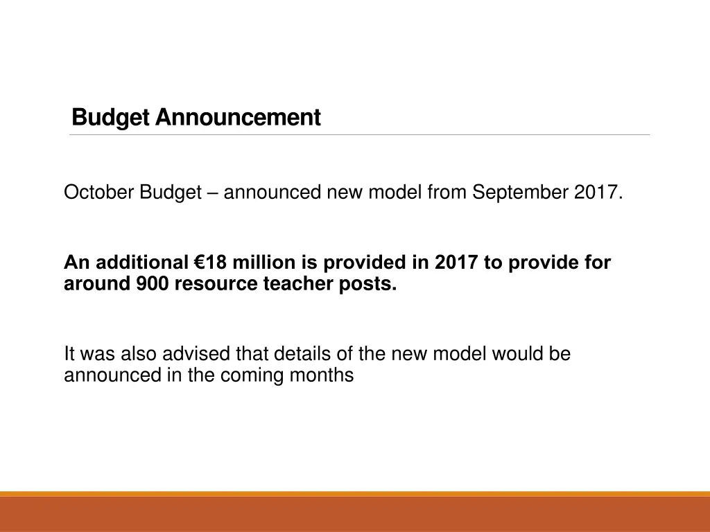 budget announcement