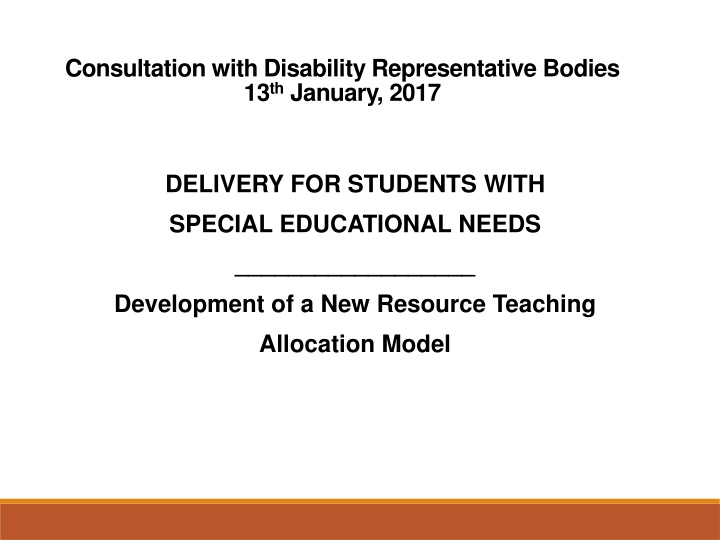 consultation with disability representative