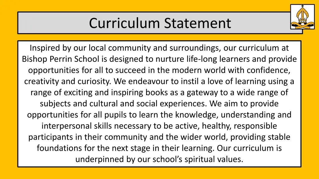 curriculum statement