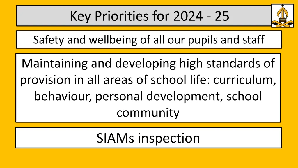 key priorities for 2024 25