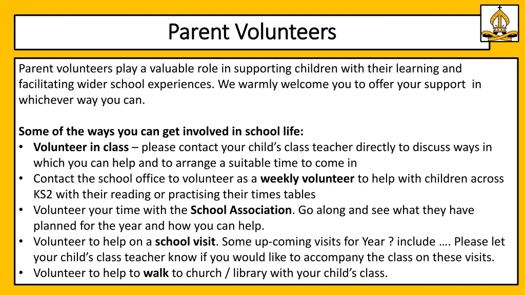 parent volunteers parent volunteers