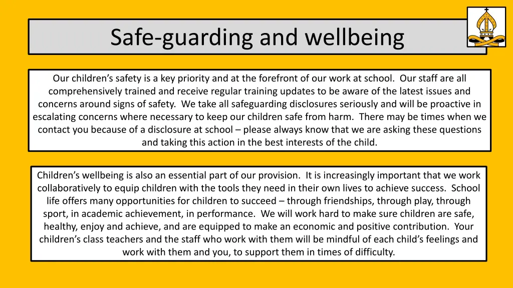 safe guarding and wellbeing