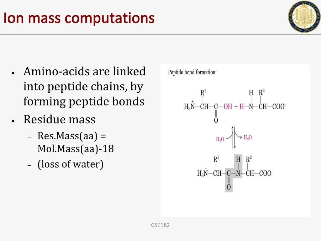 ion mass computations