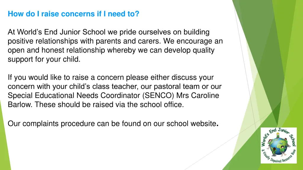 how do i raise concerns if i need to