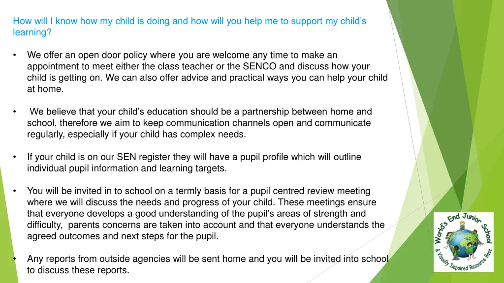 how will i know how my child is doing