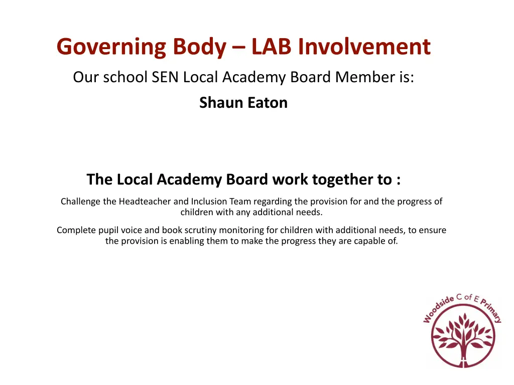 governing body lab involvement