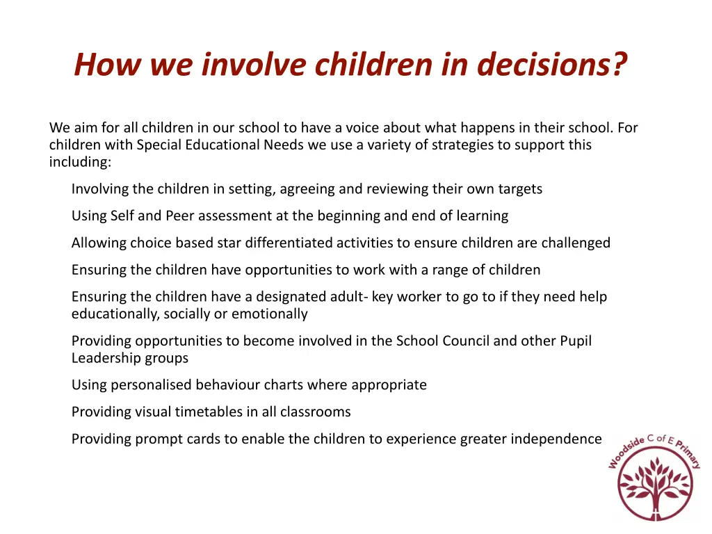 how we involve children in decisions