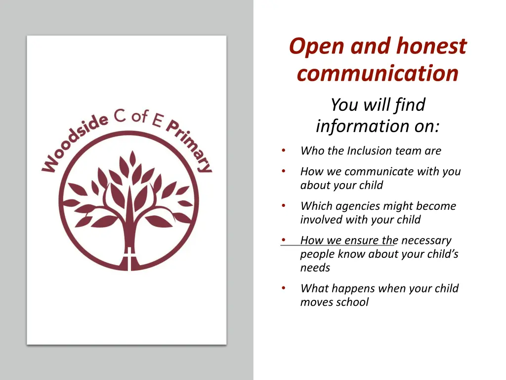 open and honest communication you will find