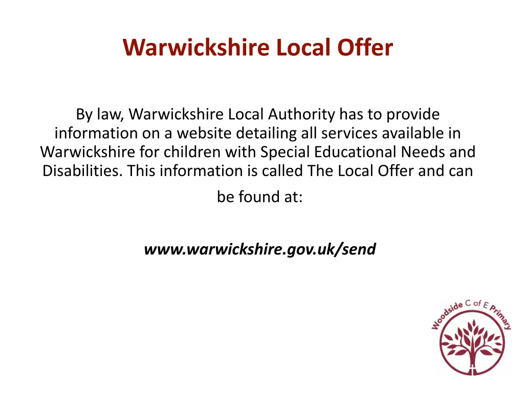 warwickshire local offer